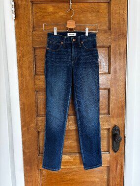 Madewell Slim Straight Dark Denim Jeans - 25